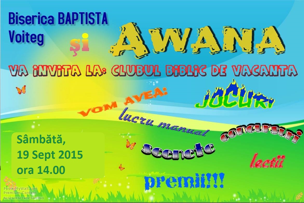 Biserica Baptista din Voiteg va invita la Clubul Awana