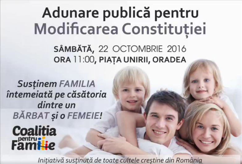 Adunare publică pentru modificarea Constituției - Oradea, 22 Octombrie 2016